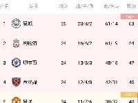 英超积分榜：红军仍居第二，热刺三连败降至第八，纽卡三连胜