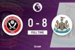 英超-纽卡客场8-0狂胜谢菲联 喜鹊8人破门创纪录特里皮尔助攻戴帽